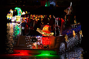 Merry Christmas boat at APS Fantasy of Lights Boat Parade