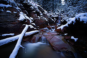 Snowy creek at Red Mountain Pass