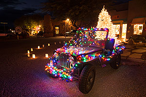 USMC Jeep with Christmas Lights in Tubac, Arizona