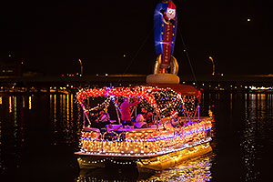Boat #08 Space Sleigh at APS Fantasy of Lights Boat Parade