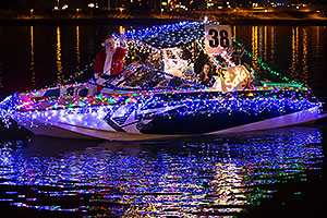 Boat #38 with Santa Claus at APS Fantasy of Lights Boat Parade