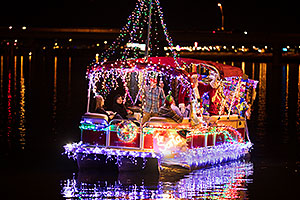 Boat with Santa at APS Fantasy of Lights Boat Parade