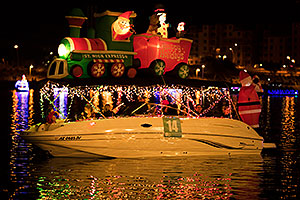 Boat #14 with Santa - Happy Holidays - at APS Fantasy of Lights Boat Parade