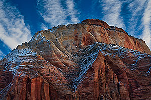 Snowy mountains in Zion