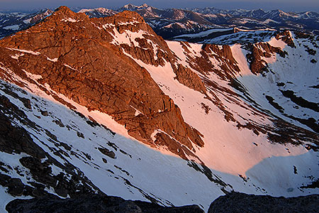 morning sun view from Mt Evans 