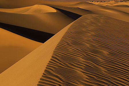 Sand Patterns at Mesquite Sand Dunes in Death Valley 