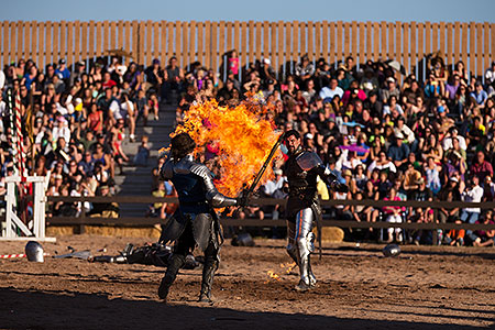 Knights with swords at Renaissance Festival 2013 in Apache Junction 