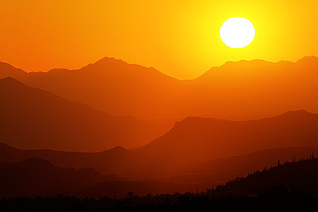 Sunset in Superstitions 