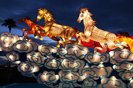 8 Horses at Chinese New Year Lantern Culture and Arts Festival 2014 