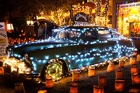 Hudson at Luminaria Nights in Tubac, Arizona 