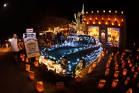 Hudson at Luminaria Nights in Tubac, Arizona 