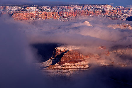 Snow in Grand Canyon, Arizona 