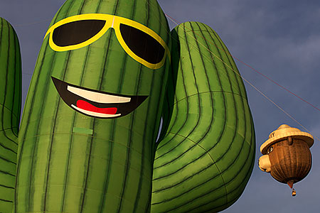 Saguaro Grande and balloons in Lake Havasu 