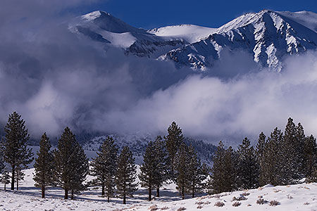 Eastern Sierra Mountains in winter 