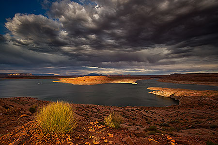 Monsoon clouds and Lake Powell, Utah 