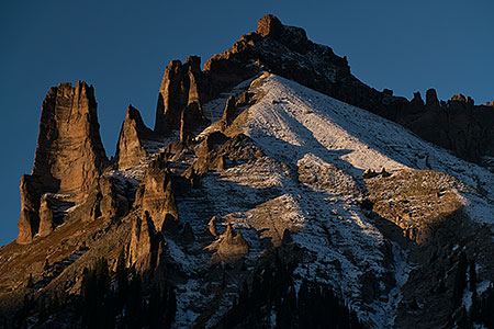 Castle Rocks Mountain Peak at Owl Creek Pass, Colorado 